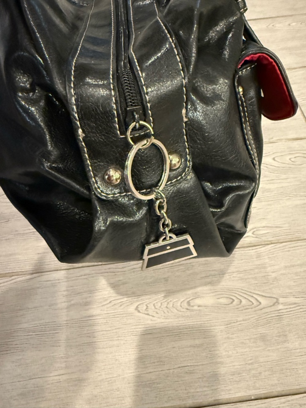 Y2k Kathy Vanzeeland for Nine West Faux  Leather Shoulder Bag with Front Pockets - Picture 8 of 16